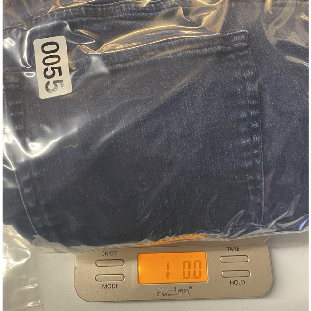 Ava & Viv Bermuda Jean Shorts Size 24W Dark Wash Denim Roll Cuff Power Stretch - Picture 6 of 7